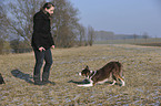 woman with Border Collie