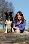 woman with Border Collie