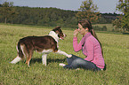 woman with Border Collie