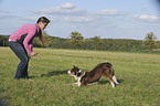 woman with Border Collie