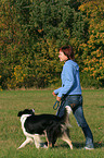 woman and Border Collie