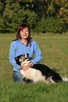 woman and Border Collie