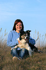 woman and Border Collie