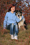 woman and Border Collie