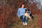 woman and Border Collie