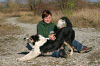 woman and Border Collie