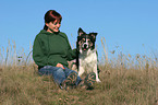 woman and Border Collie