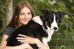 woman with border collie