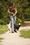 woman with Border Collie