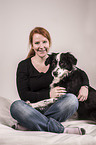 woman and Border Collie