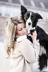woman and Border Collie
