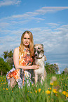 woman and Borzoi