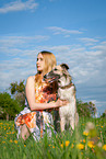 woman and Borzoi