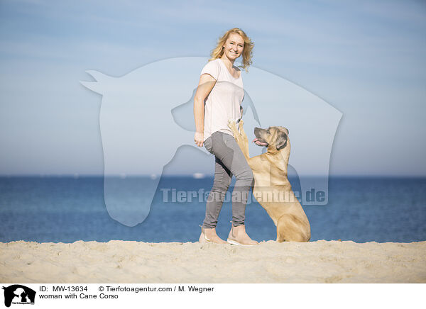 Frau mit Cane Corso / woman with Cane Corso / MW-13634