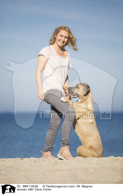 Frau mit Cane Corso / woman with Cane Corso / MW-13638