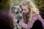 woman with Cane Corso