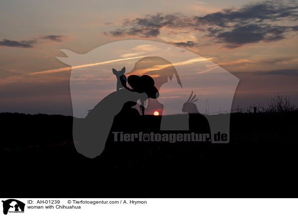 woman with Chihuahua / AH-01239