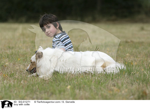 Kind mit Collie / boy with collie / SG-01271