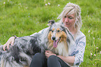 woman with Collie