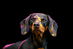 Dachshund at Holi shooting