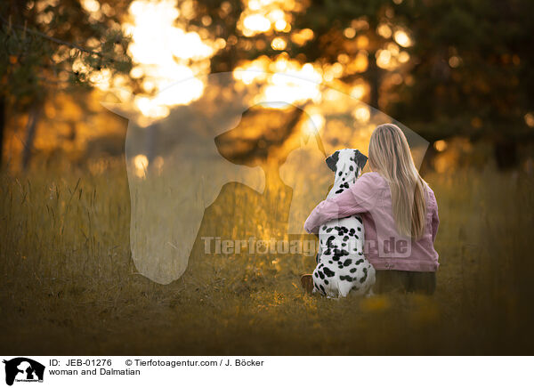Frau und Dalmatiner / woman and Dalmatian / JEB-01276