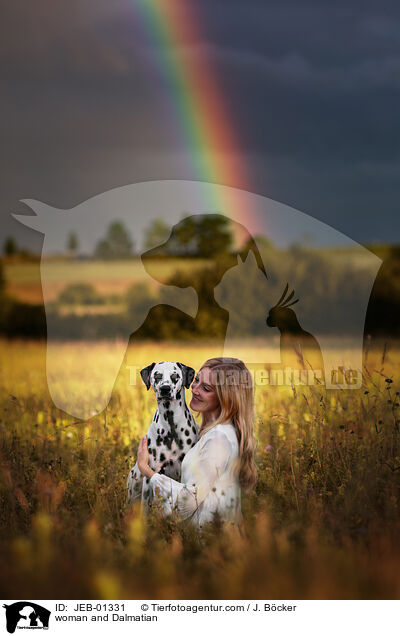Frau und Dalmatiner / woman and Dalmatian / JEB-01331