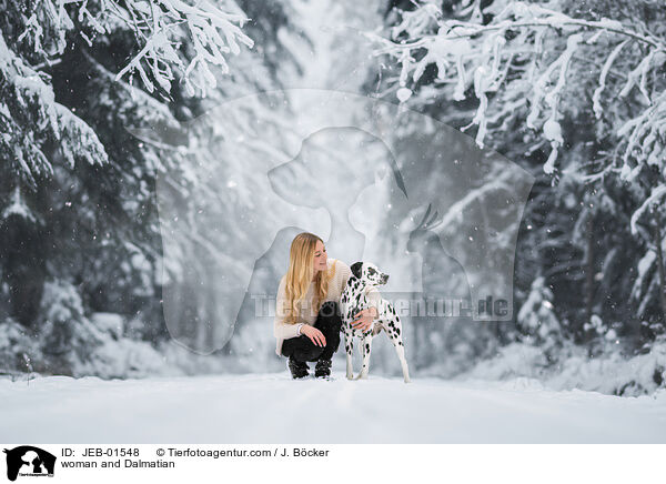 Frau und Dalmatiner / woman and Dalmatian / JEB-01548