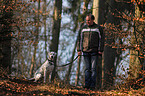 man and Dalmatian