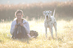 girl and Dalmatian