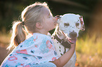girl and Dalmatian