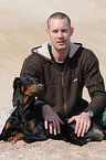 man with Doberman