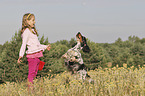 girl with English Cocker Spaniel