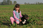 girl with french bulldog