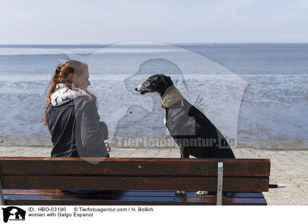 Frau mit Galgo Espanol / woman with Galgo Espanol / HBO-03190