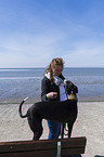 woman with Galgo Espanol