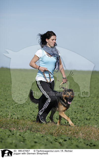 jogger with German Shepherd / RR-47667