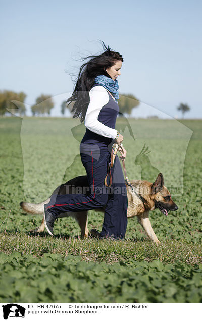jogger with German Shepherd / RR-47675