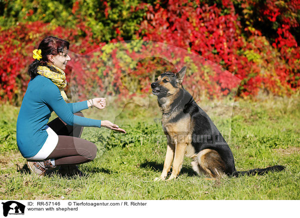 woman with shepherd / RR-57146