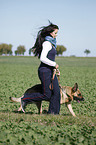 jogger with German Shepherd