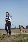 jogger with German Shepherd