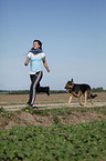 jogger with German Shepherd