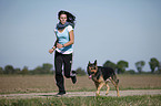 jogger with German Shepherd