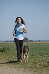 jogger with German Shepherd