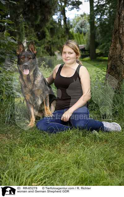 woman and German Shepherd GDR / RR-85278