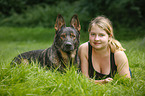 woman and German Shepherd GDR