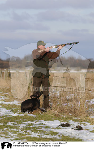 Jger mit Deutsch Kurzhaar / huntsman with German shorthaired Pointer / AP-07754