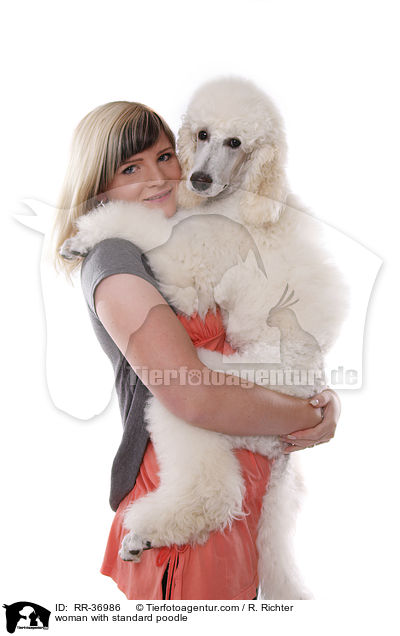 woman with standard poodle / RR-36986