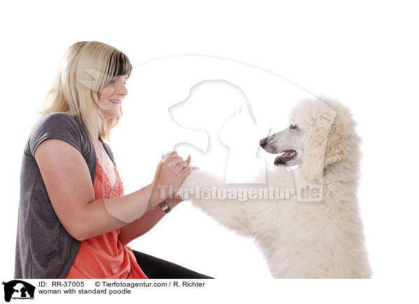 woman with standard poodle / RR-37005