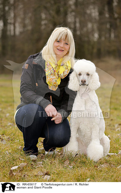 woman and Giant Poodle / RR-65617