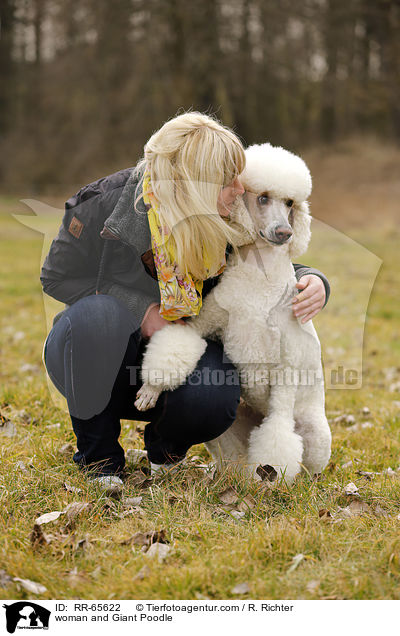 woman and Giant Poodle / RR-65622